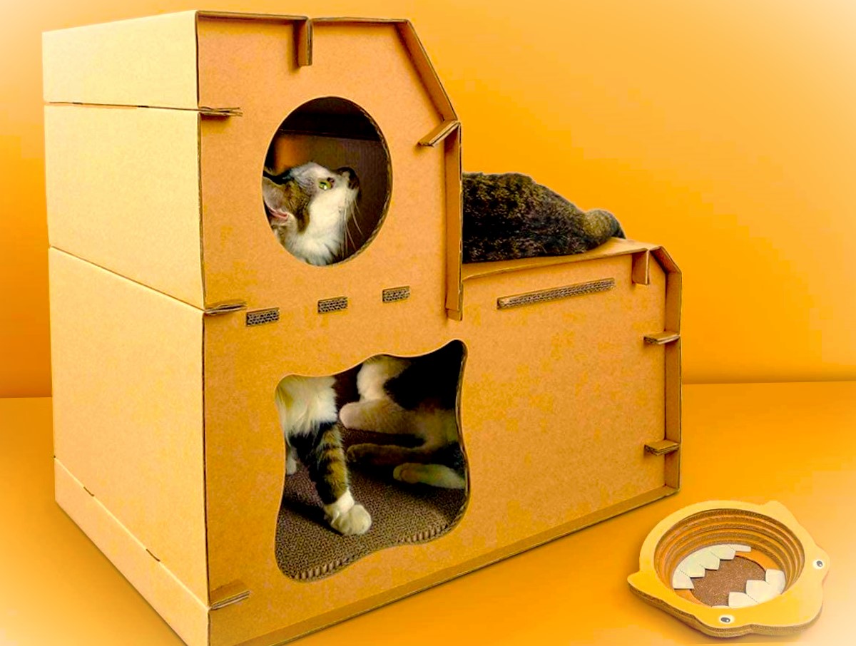 Cardboard Cat House 1